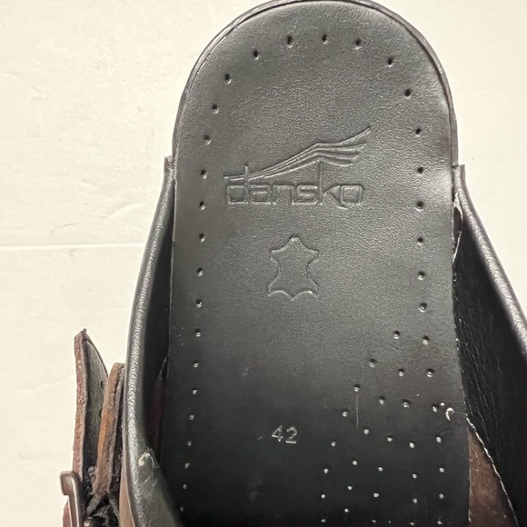 Dansko Womens Antiqued Brown Leather Ingrid Oiled Heritage Clog Mule Size 12 - Picture 8 of 10